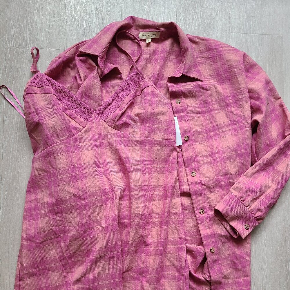 Mini dress and shirt jacket set